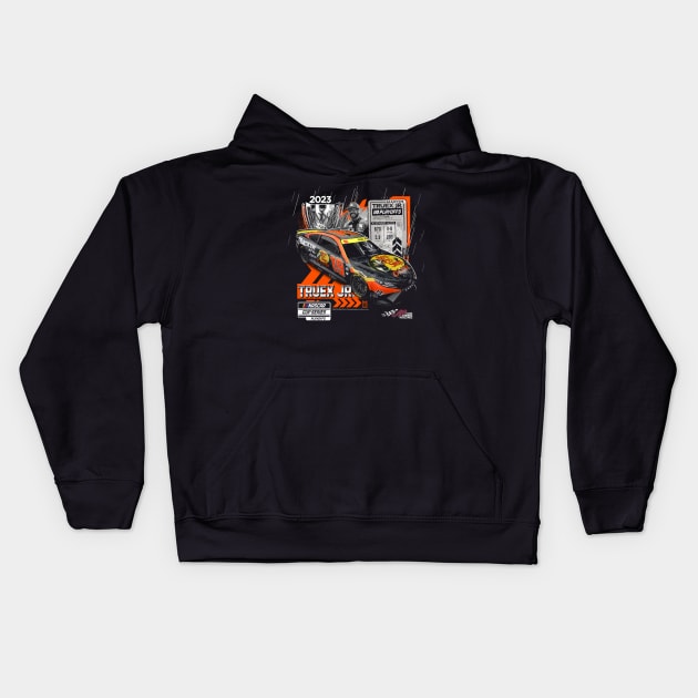 Martin Truex Jr. Series Playoffs Kids Hoodie by art.Hamdan